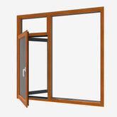 135 Aluminum Wood Thermal Break Casement Window with Screen