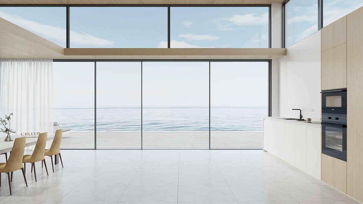 158 240 Panoramic Minimalist Sliding Door - Product View 2