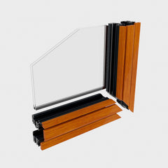 72 Aluminum Wood Thermal Break Inswing Casement Window