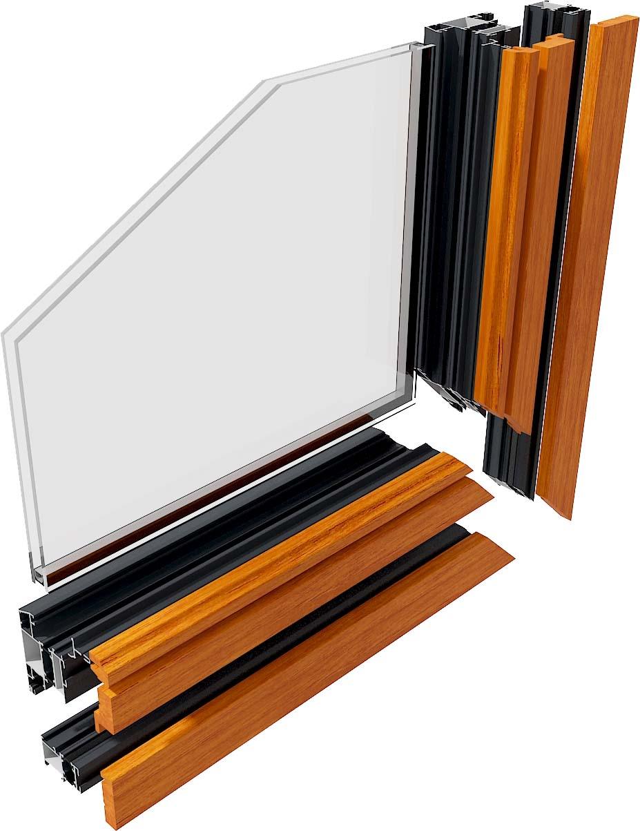 72 Aluminum Wood Thermal Break Casement Window - Product View 5