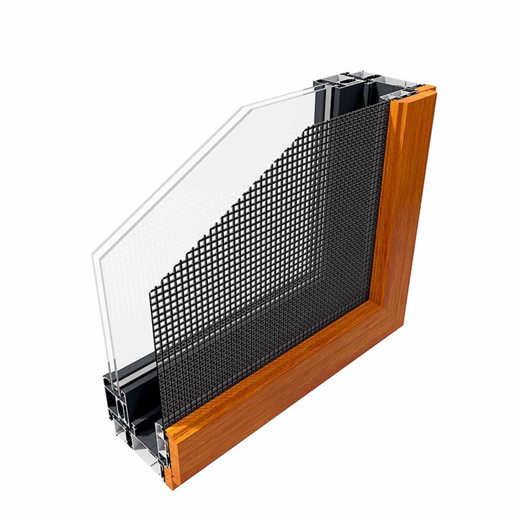 135 Aluminum Wood Thermal Break Casement Window with Screen - Product View 6